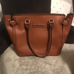 Brown leather purse